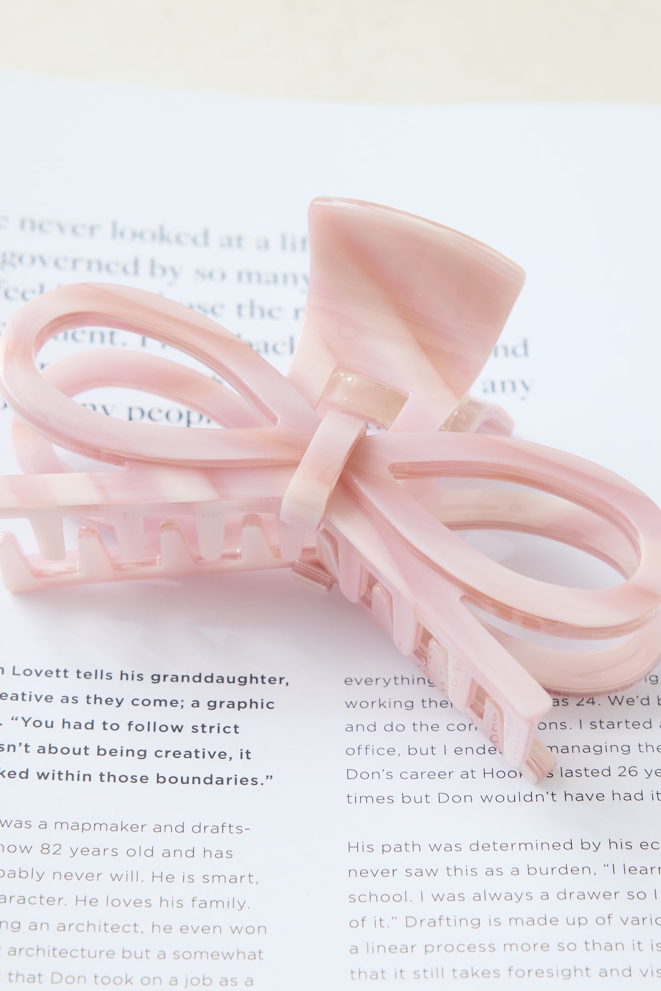 Pretty Bow Claw Clip Purple