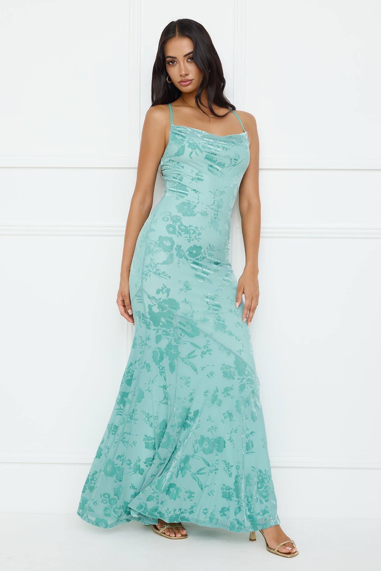 Nocturnal Luxe Maxi Dress Sage