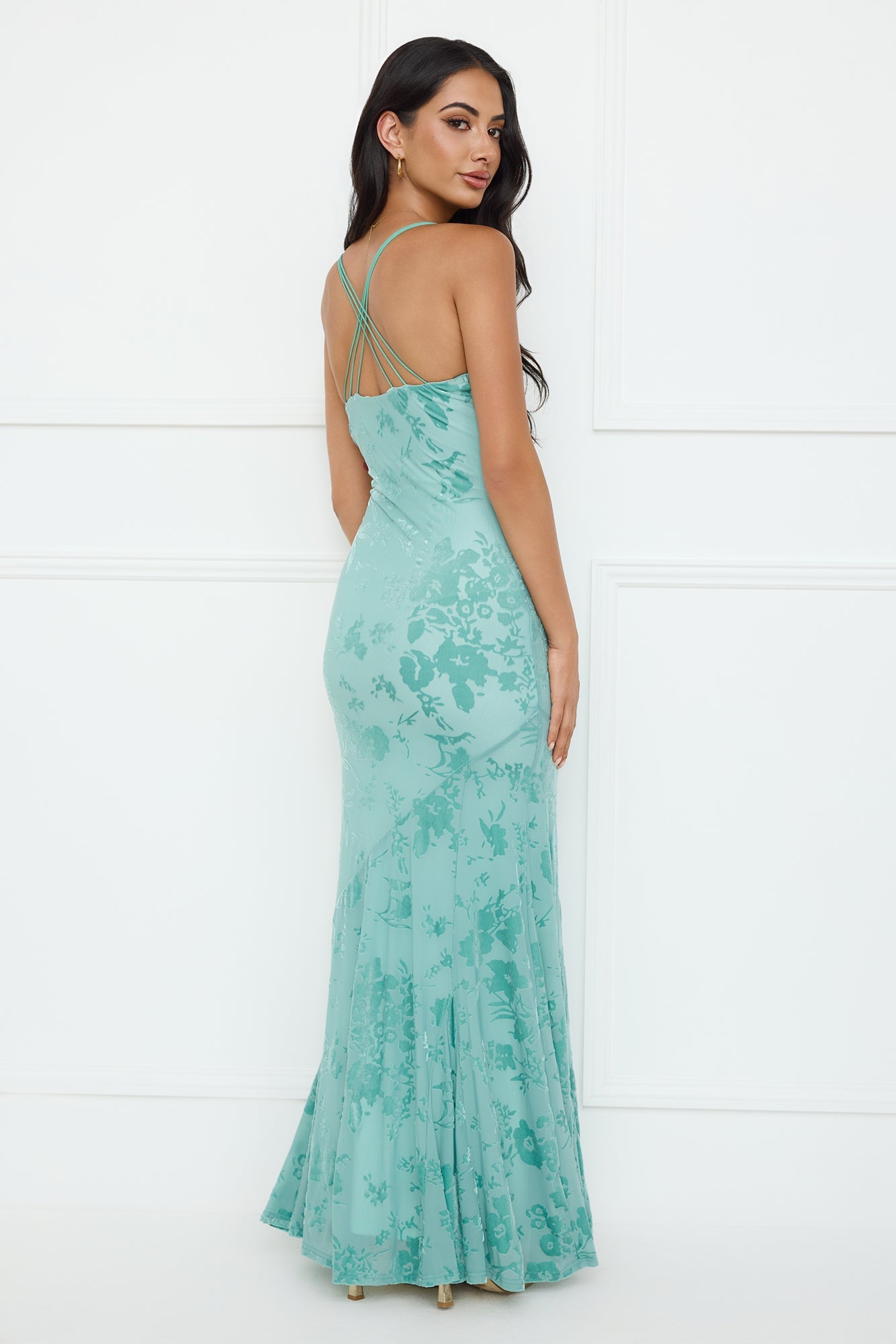 Nocturnal Luxe Maxi Dress Sage