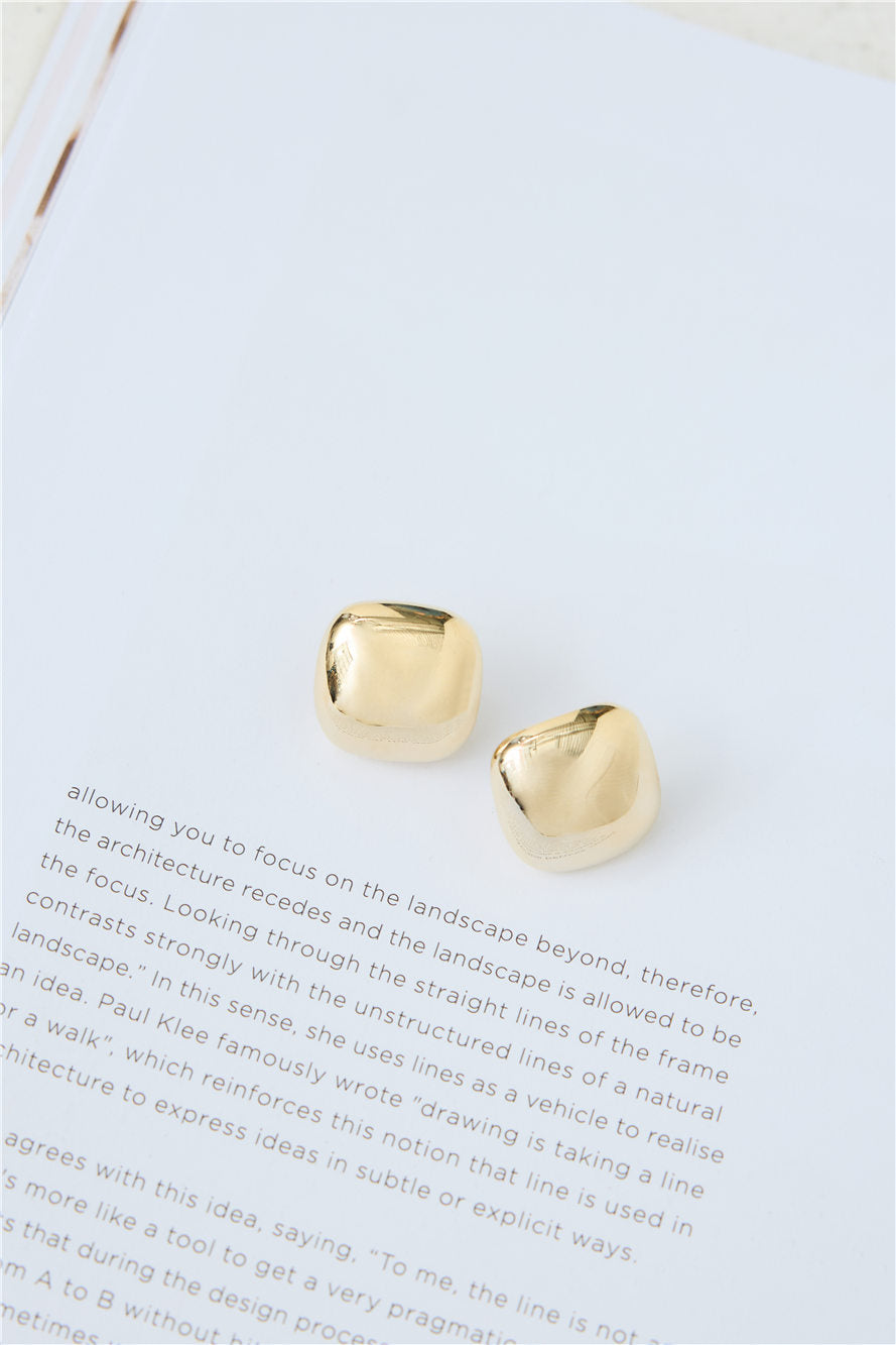 Simple Style Earrings Gold