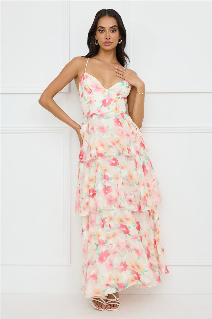 Bright Beauty Maxi Dress Print