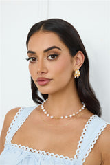 Washed Up Freshwater Pearl Necklace Gold