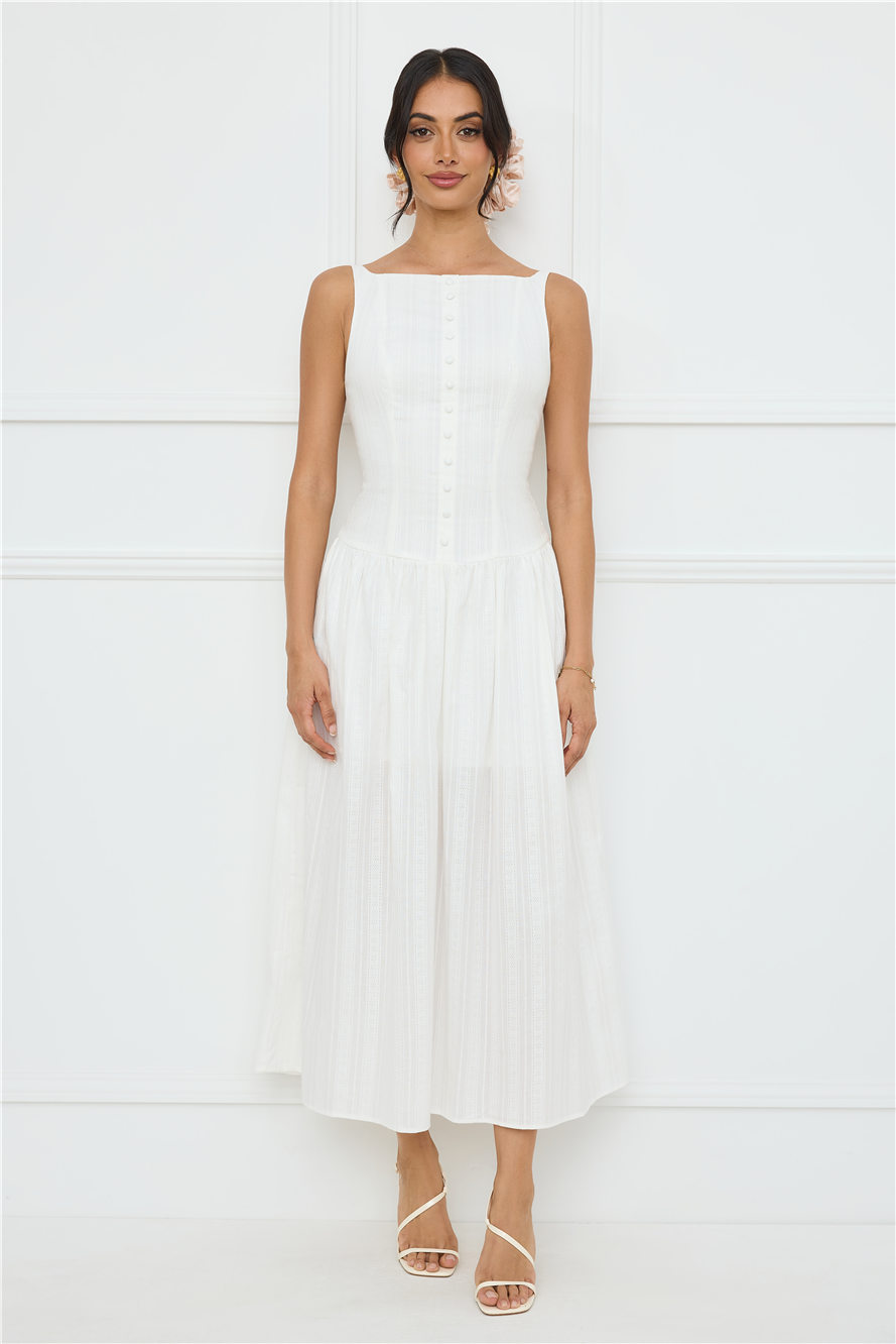 Serene Nights Maxi Dress White