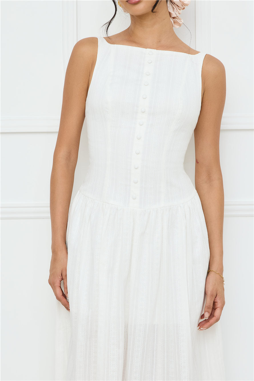 Serene Nights Maxi Dress White