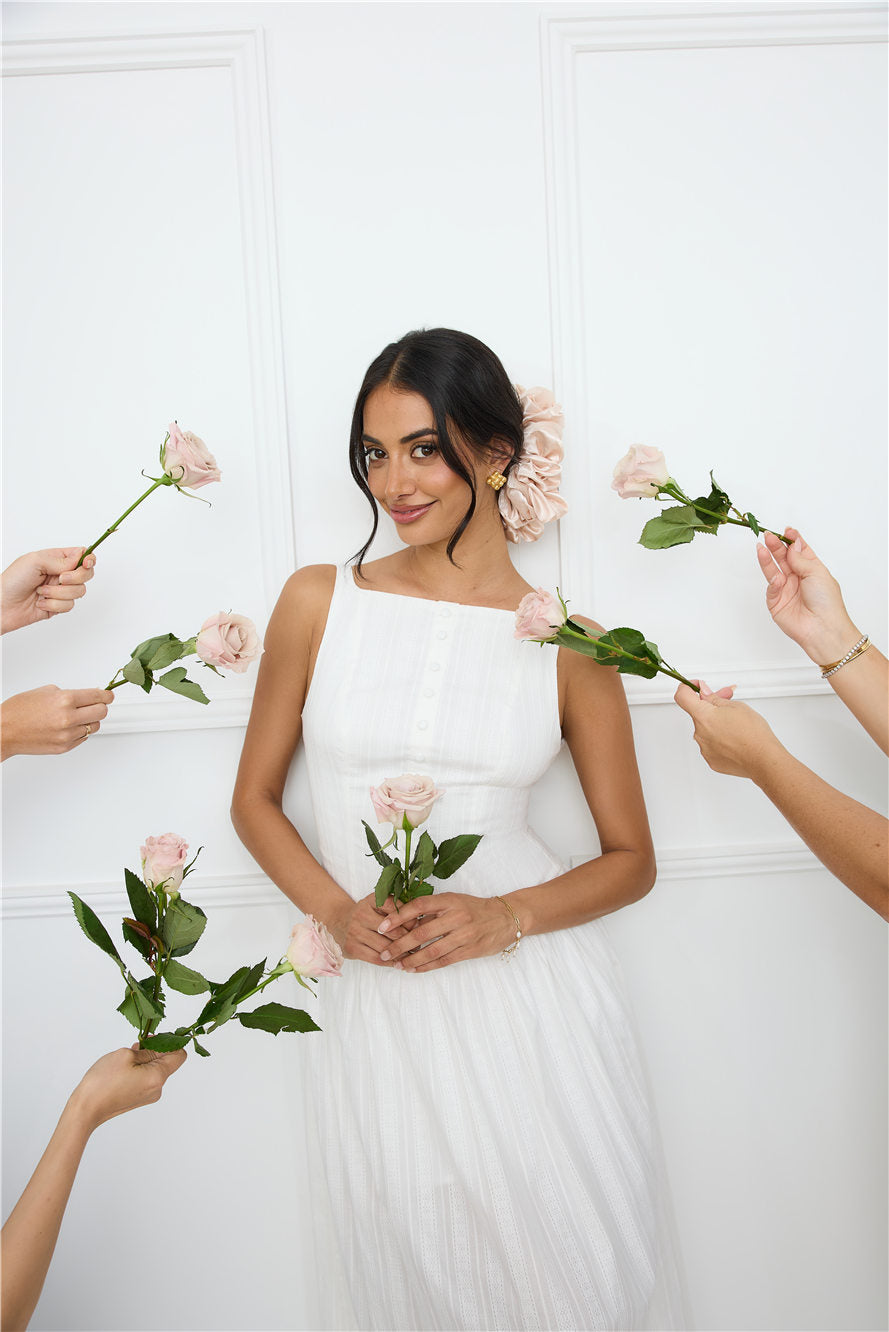 Serene Nights Maxi Dress White
