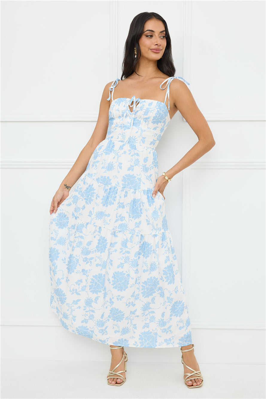 Sizzle And Stun Maxi Dress Blue