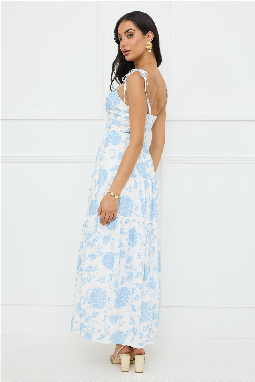 Sizzle And Stun Maxi Dress Blue