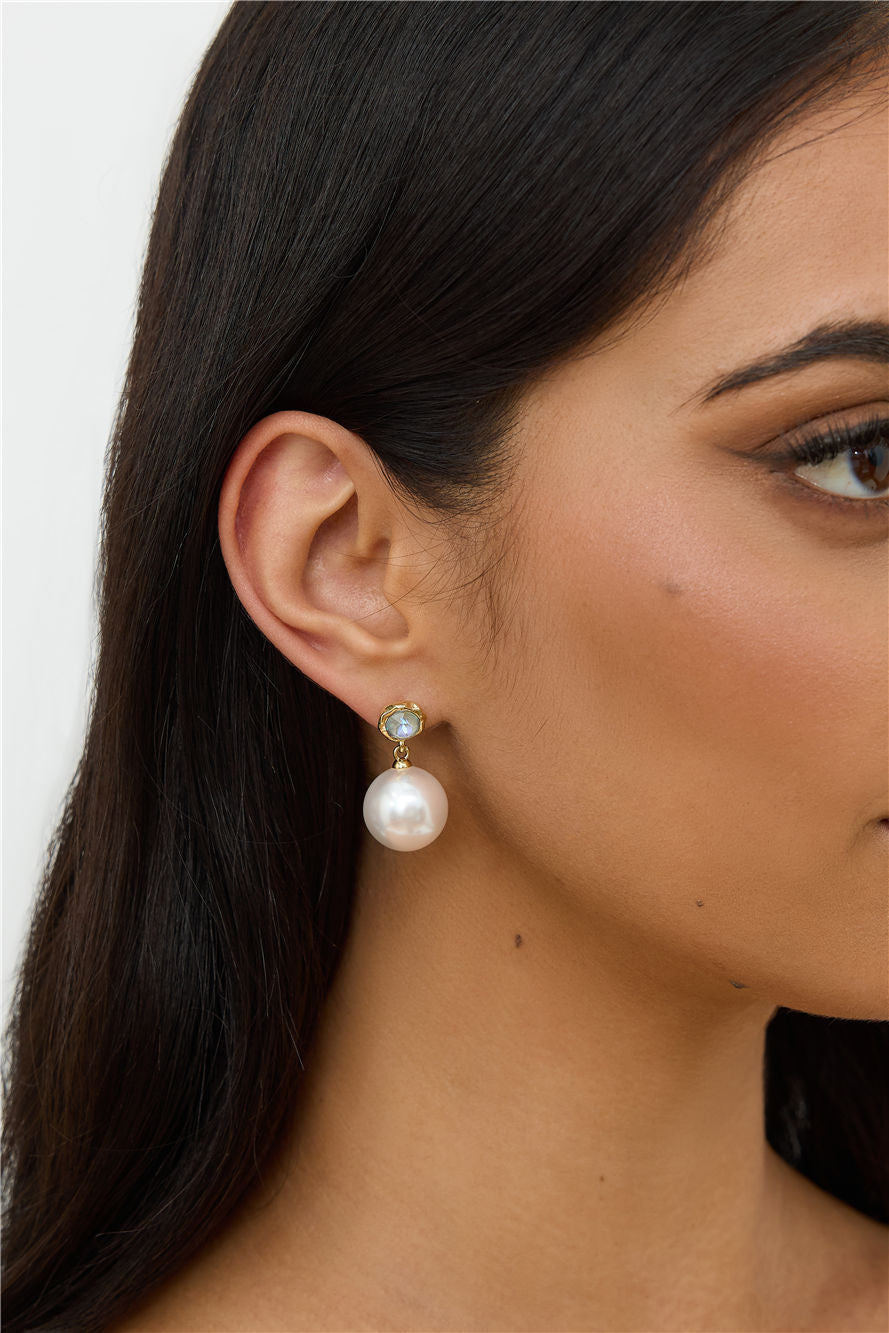 Ocean Water Earrings Gold