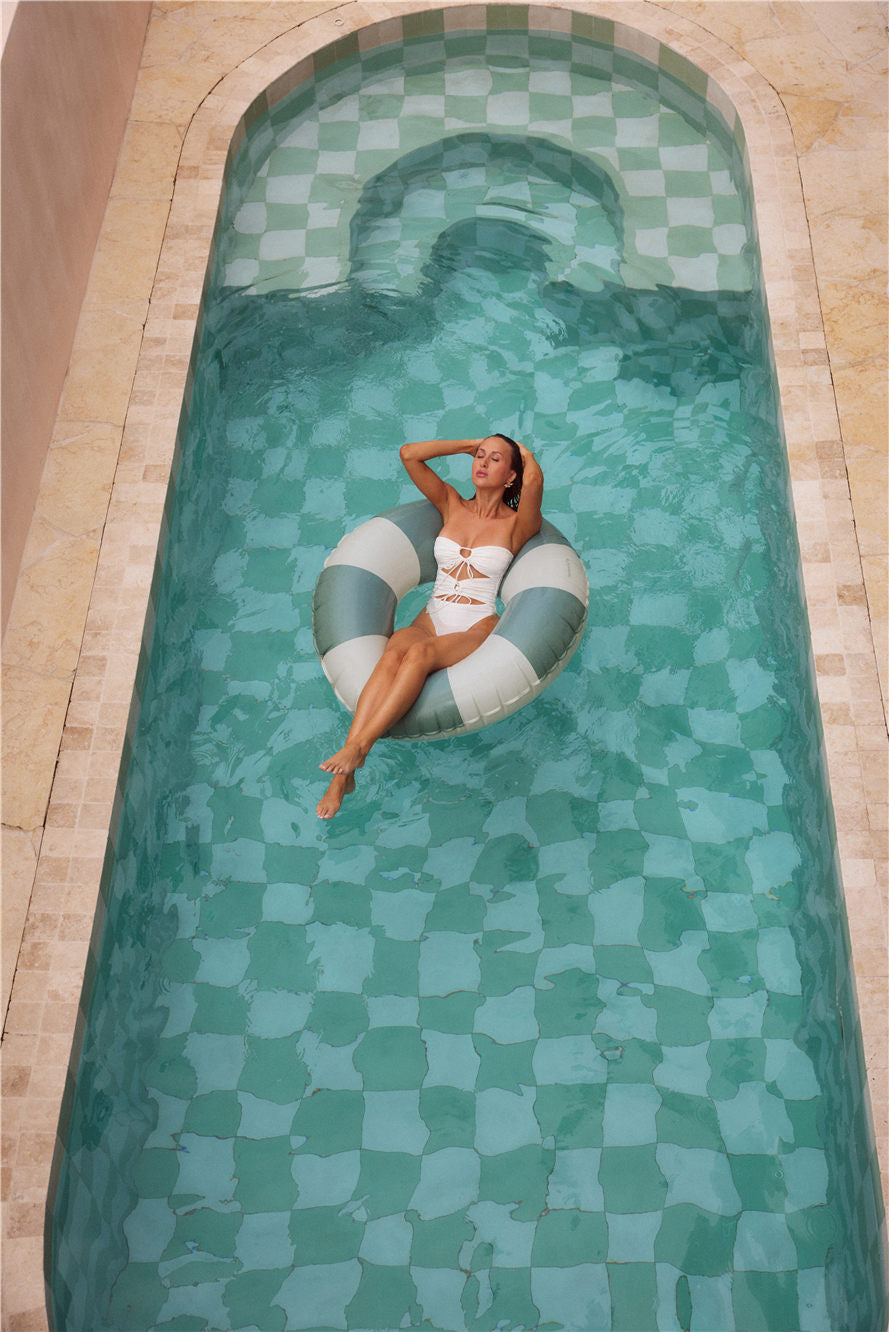 Rosewater Glow Swimsuit White Floral