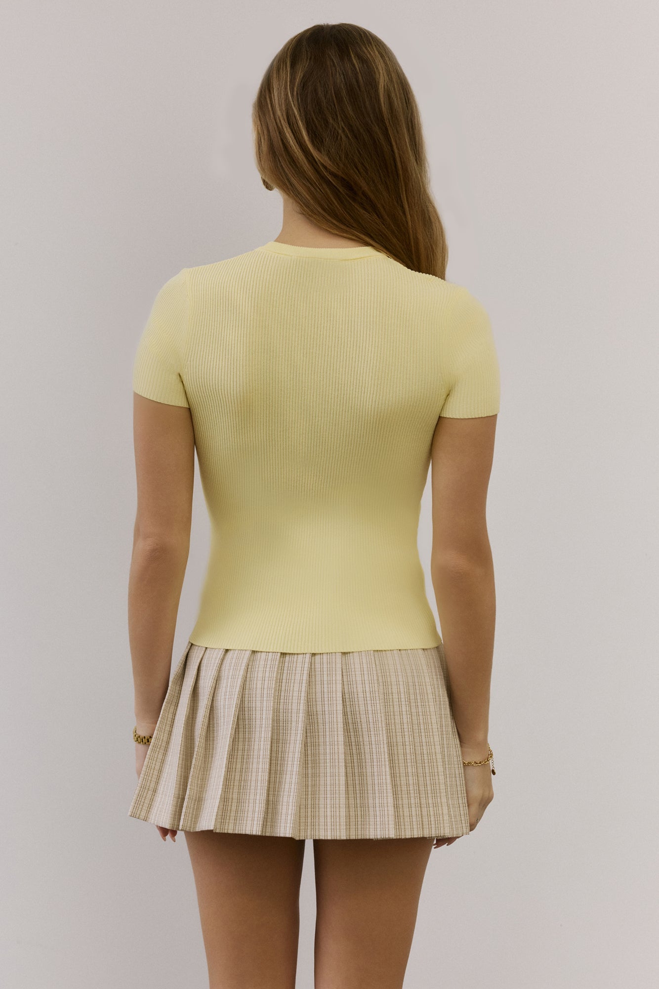 Rewrite The Rules Knit T-Shirt Yellow