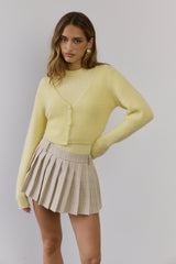 Soft Feel Fluffy Cardigan Yellow