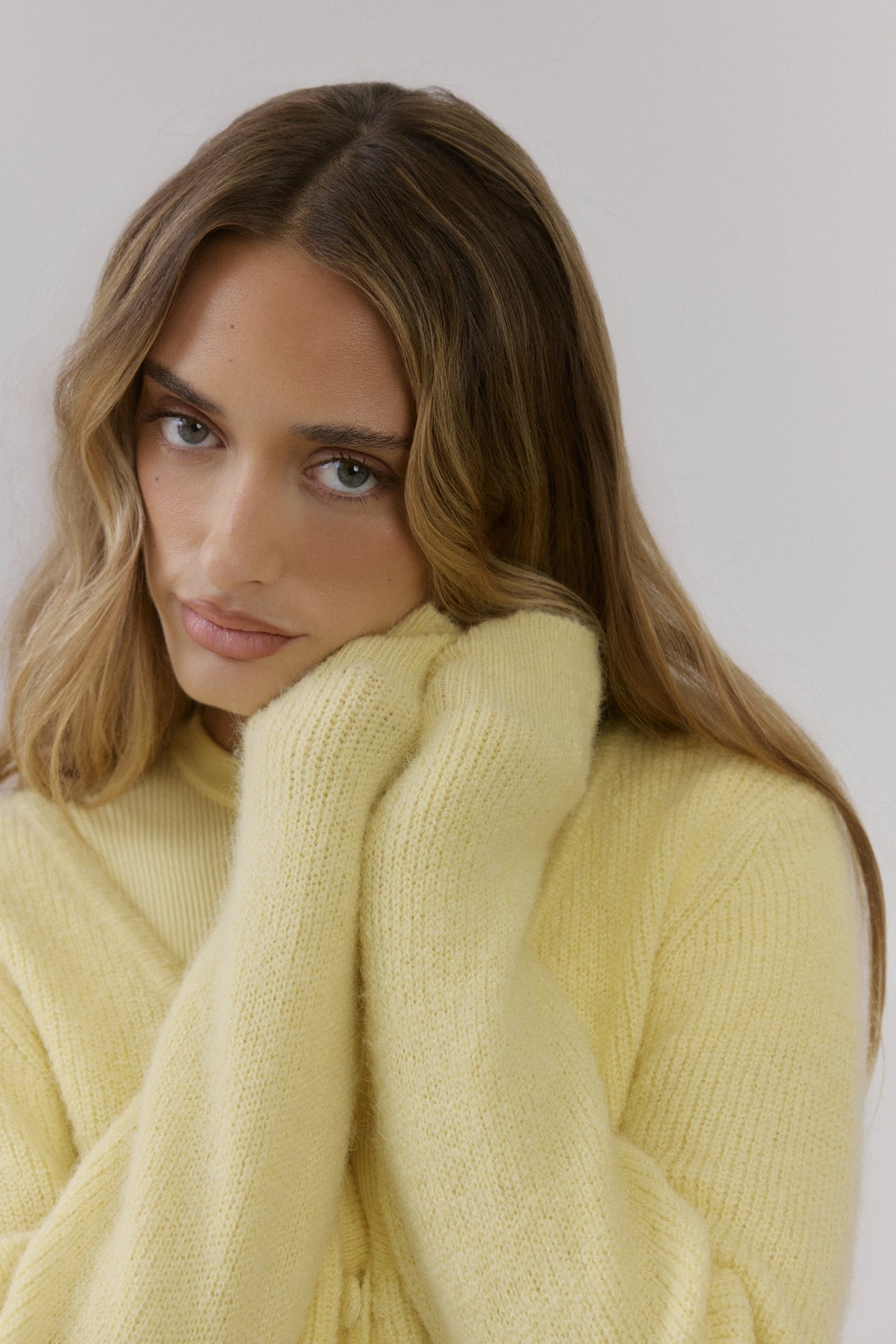 Soft Feel Fluffy Cardigan Yellow