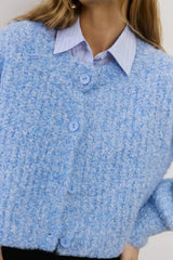 Ice Queen Knit Cardigan Blue