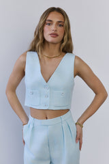 Power Dressing Vest Top Blue