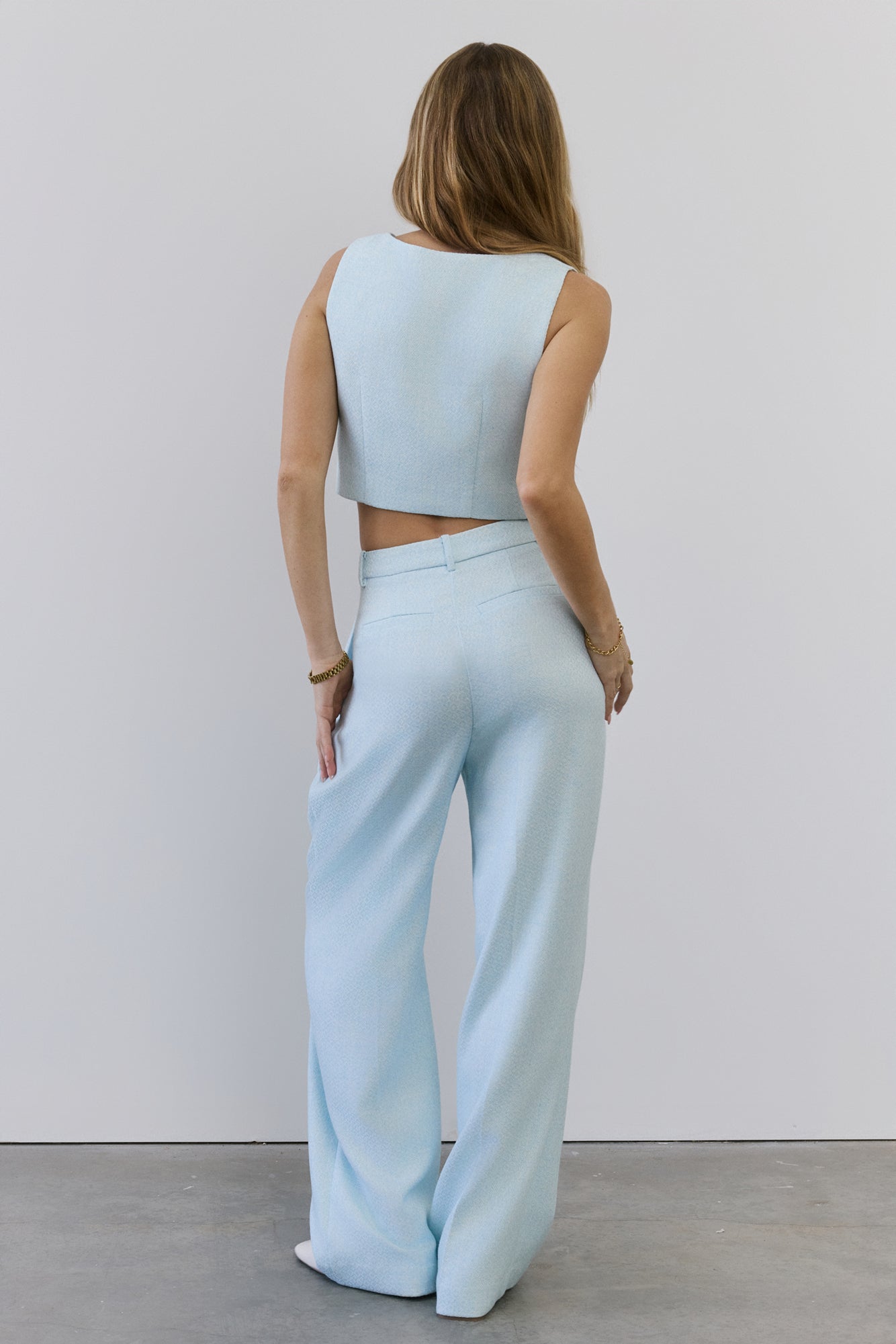 Power Dressing Vest Top Blue