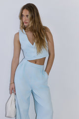 Power Dressing Vest Top Blue