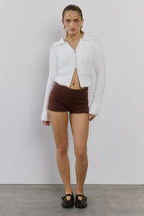 Winter Love Story Cable Knit Cardigan White