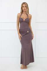 Real Loyal Halter Top Brown