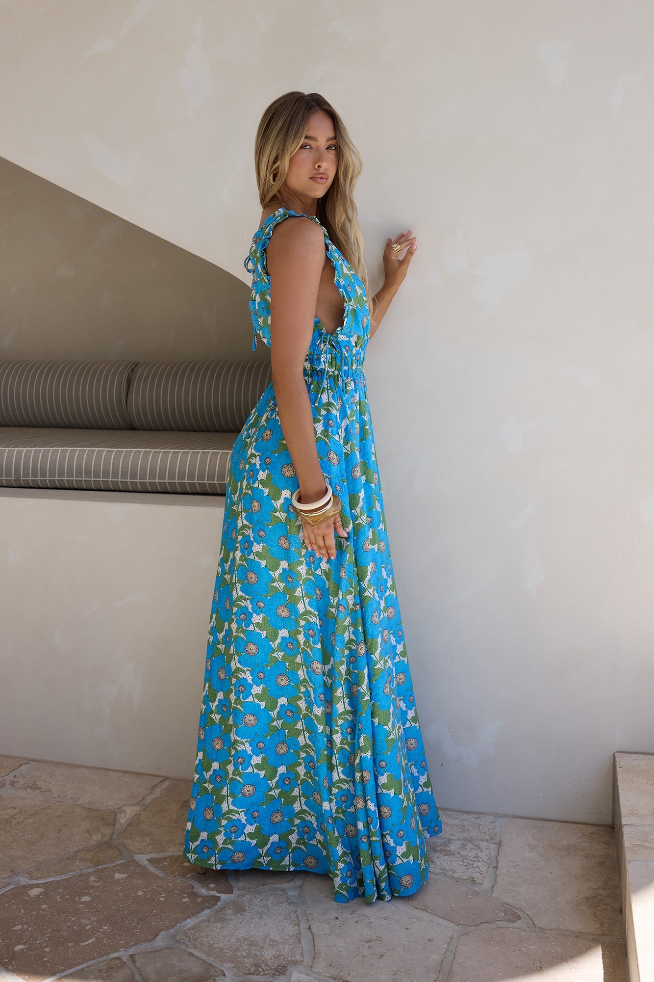Sunny Allure Maxi Dress Blue