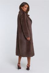 Plushé Faux Fur Coat Chocolate