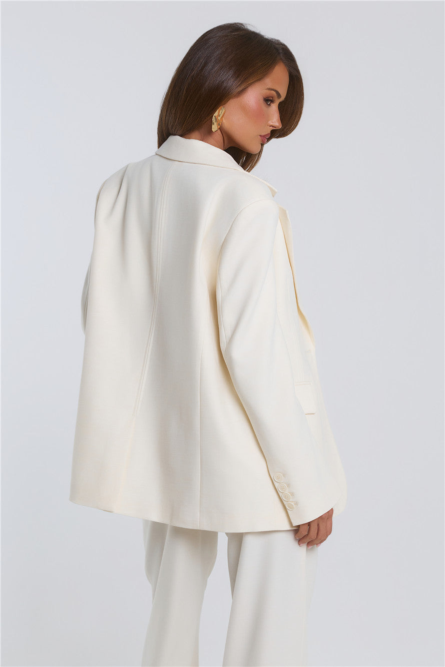 Stylish Structure Blazer Cream