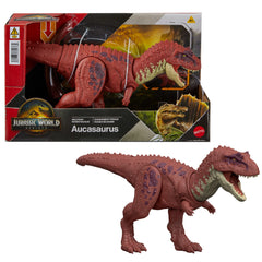 Jurassic World Rebirth Wild Roar Aucasaurus Dinosaur Toy, Tail Controlled Attack Chomp & Sound
