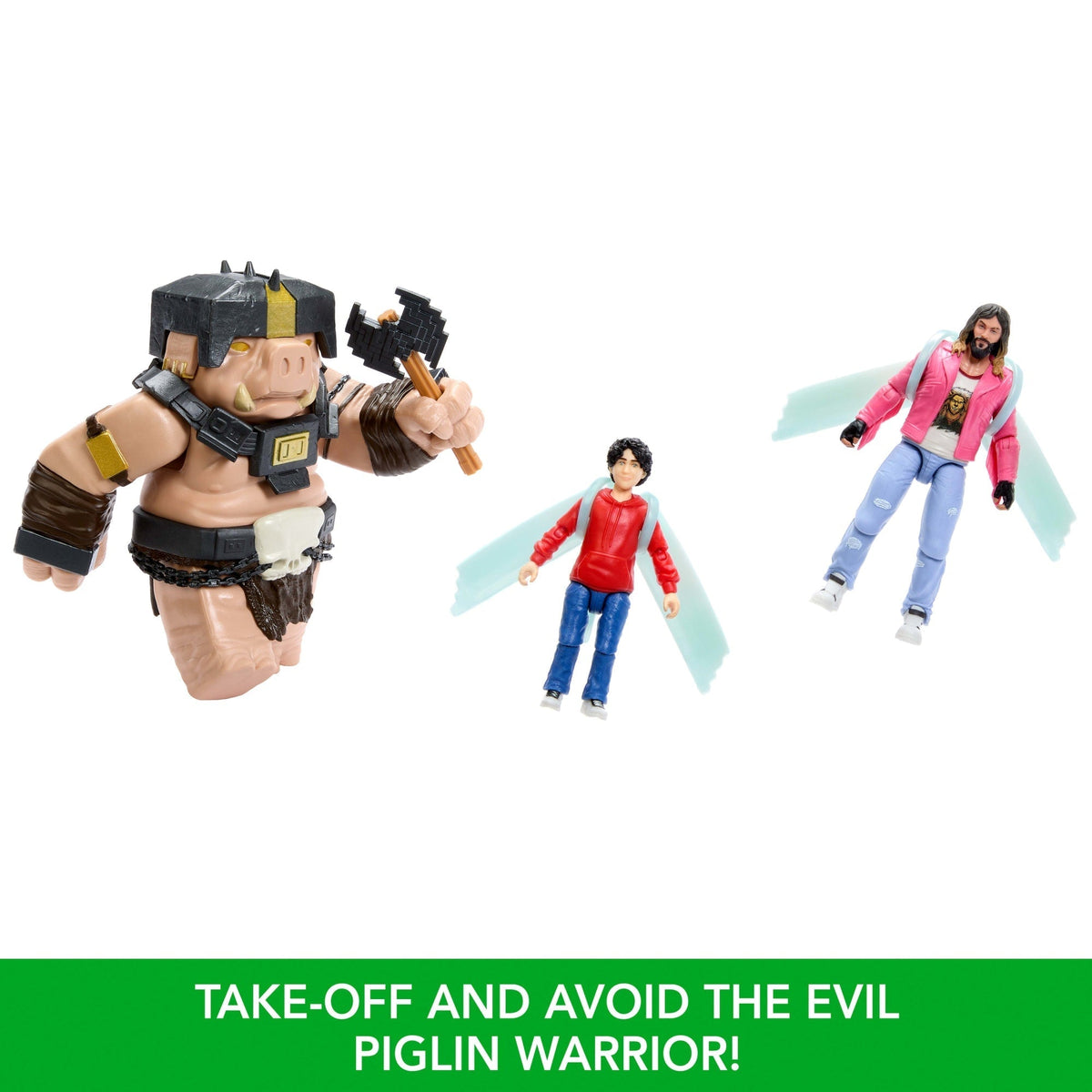Minecraft A Well-Crafted Escape Figure Pack With 3 Action Figures & 4 Accessories Inspired By The Movie