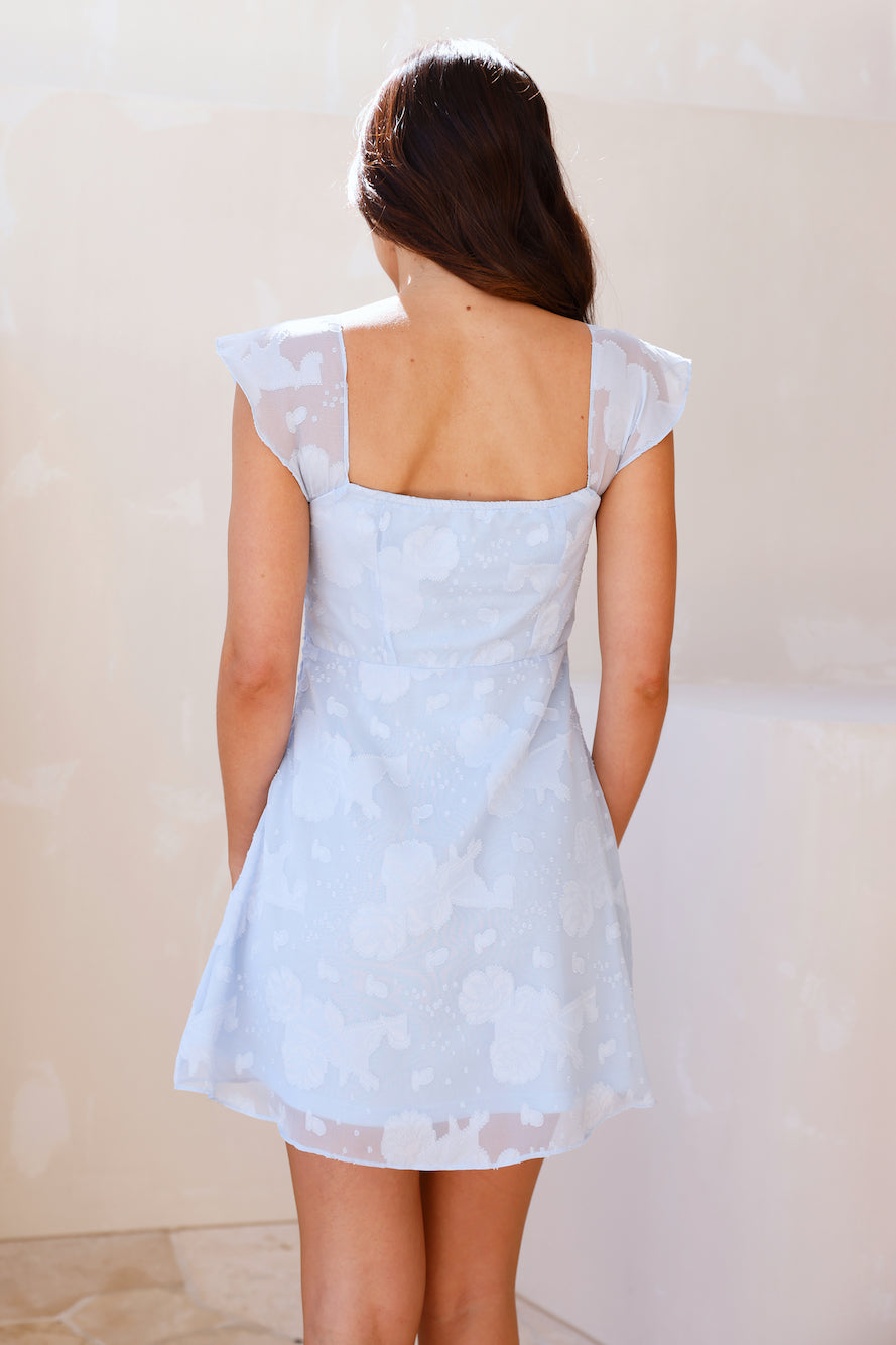 Velvet Skies Mini Dress Blue