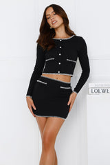 Match My Vibe Mini Skirt Black