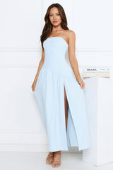 Luna Mystique Strapless Maxi Dress Blue