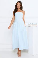 Luna Mystique Strapless Maxi Dress Blue
