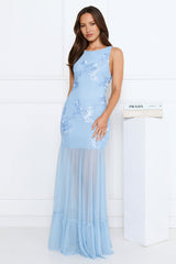 Whispering Glow Maxi Dress Blue