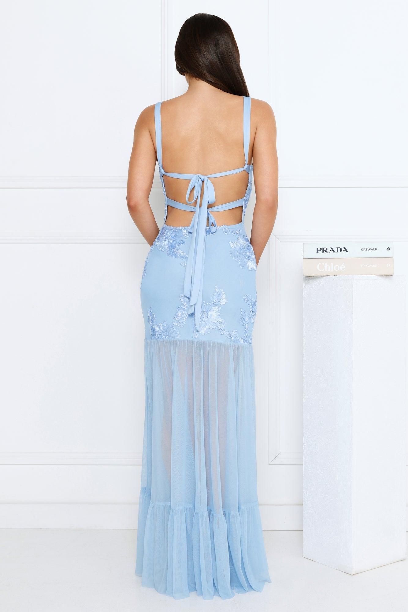 Whispering Glow Maxi Dress Blue