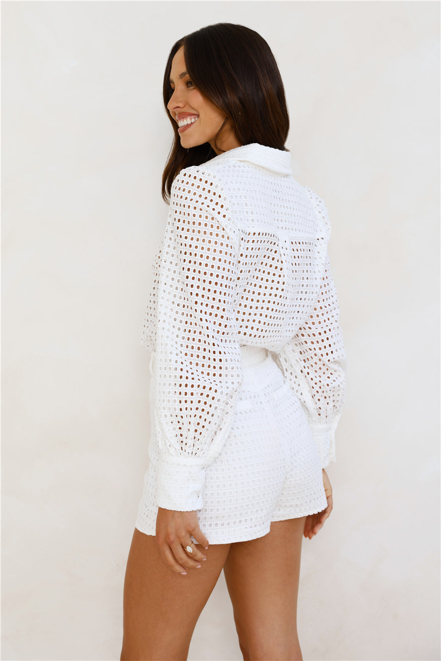 Simple Things Embroidered Shirt White