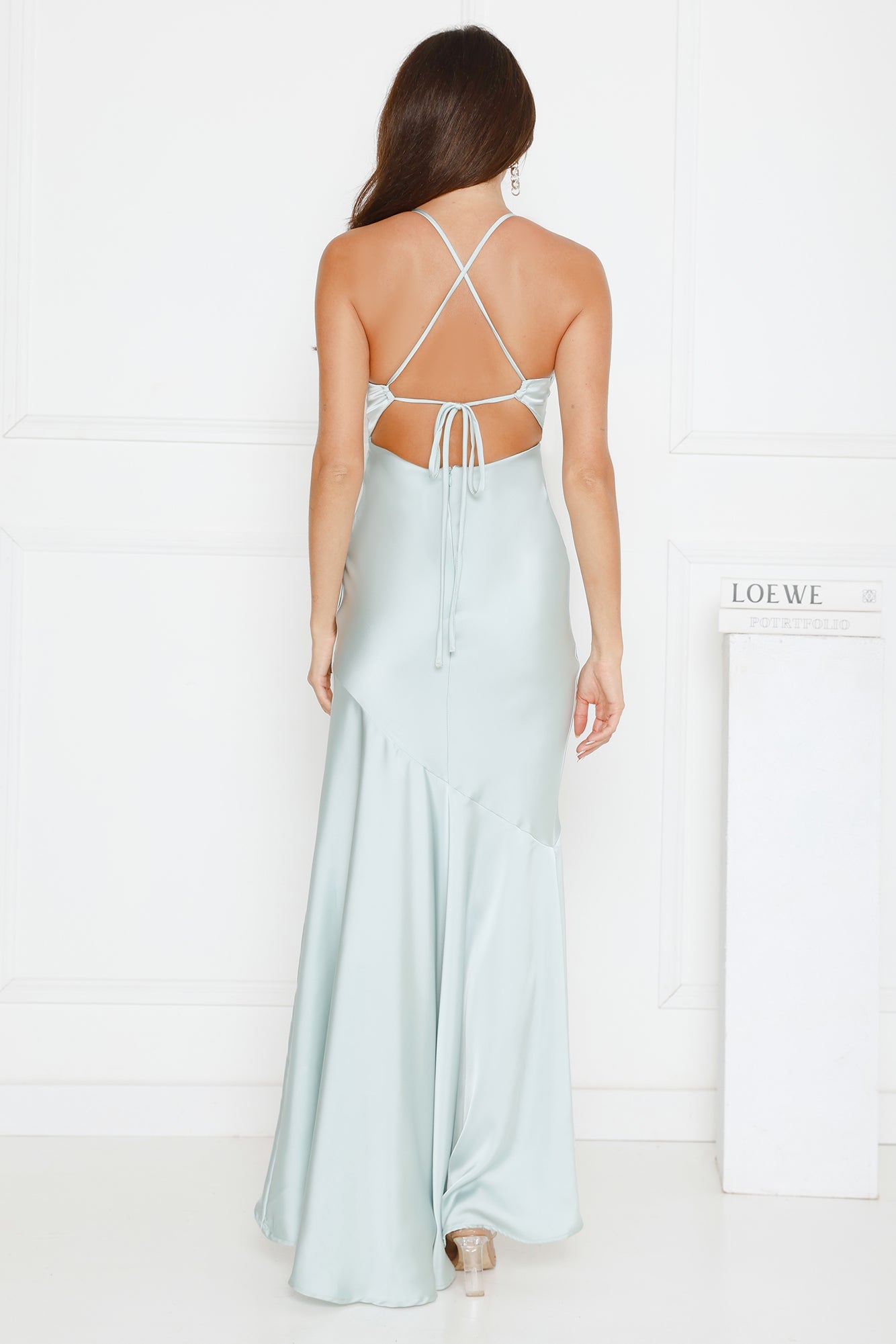 Modern Luxe Satin Maxi Dress Sage