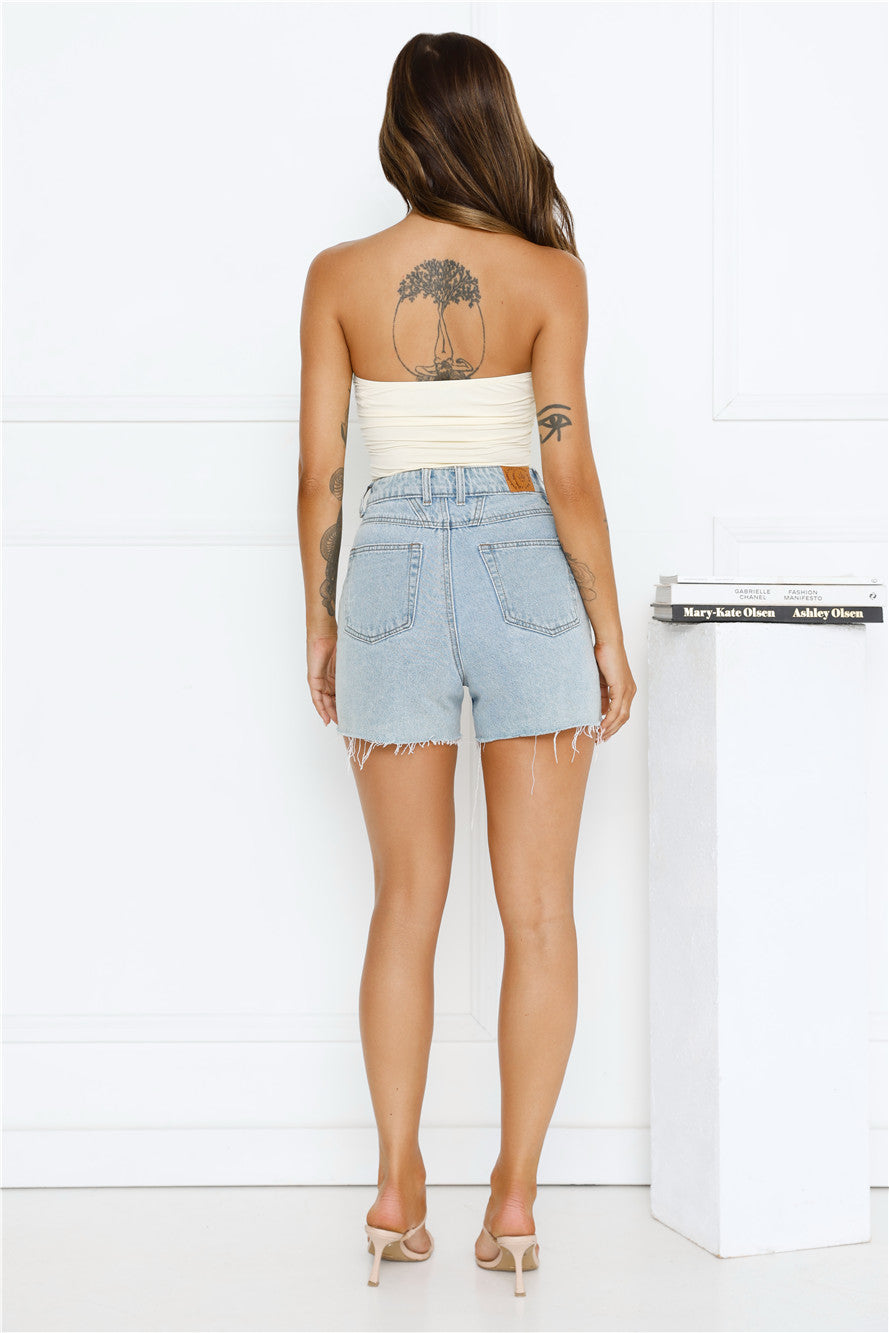 Sea Soundtrack Strapless Bodysuit Yellow