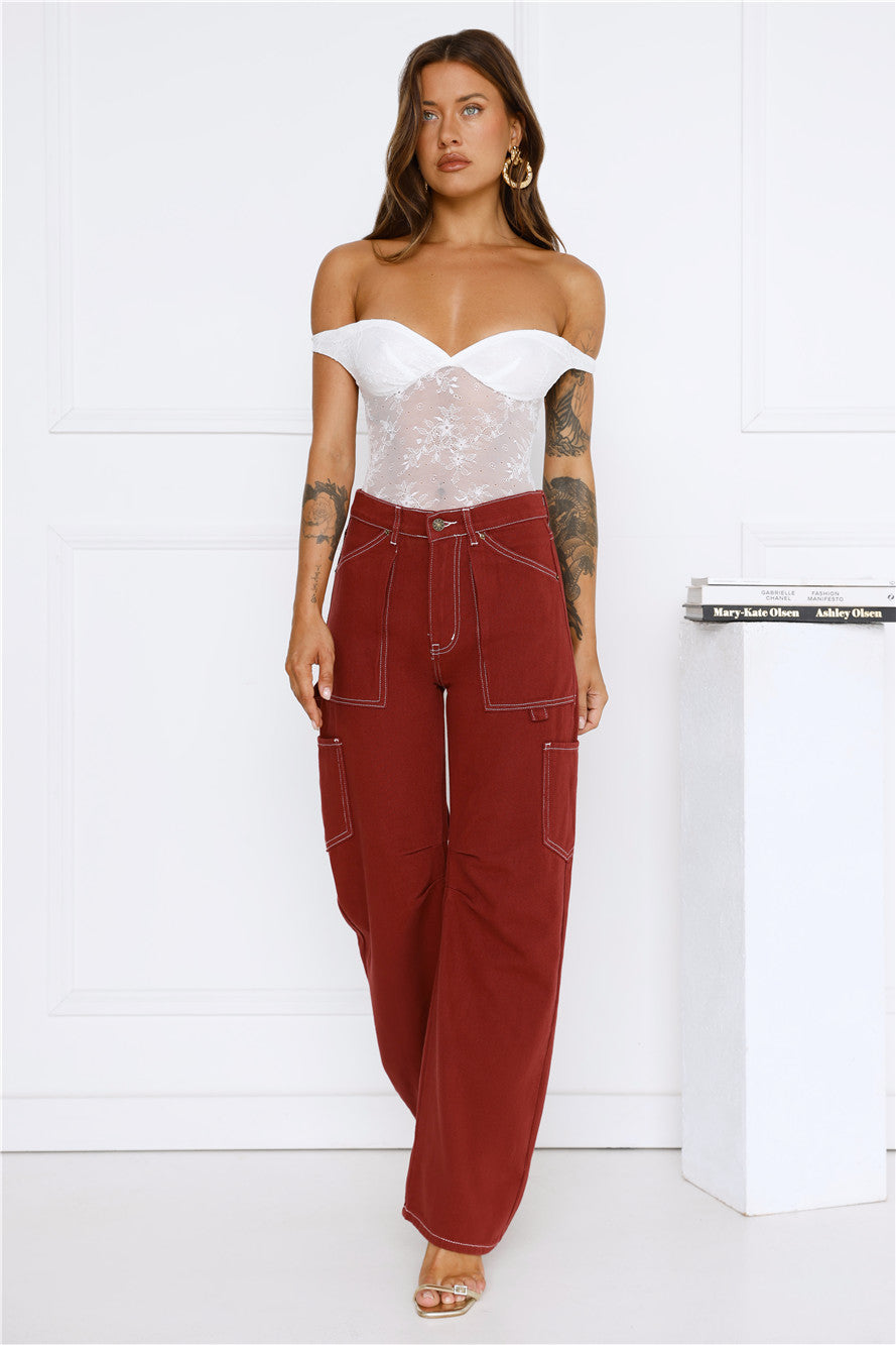 Vibes Of The Night Lace Bodysuit White