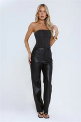 Pop Of Pretty Strapless Corset Top Black