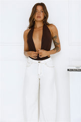Style Stunner Halter Bodysuit Brown