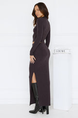 Velvet Whispers Maxi Skirt Grey