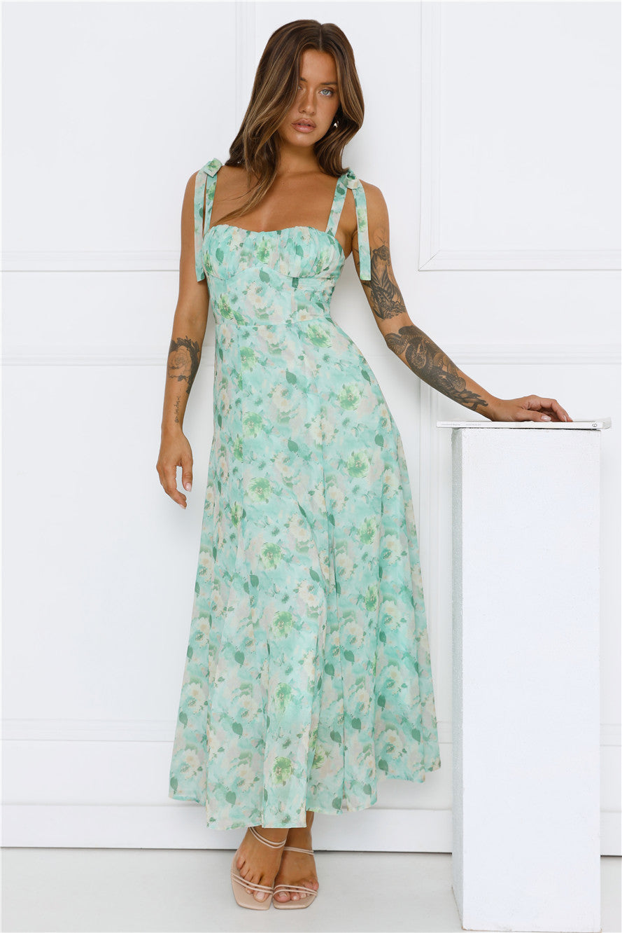 Meadow Song Maxi Dress Green