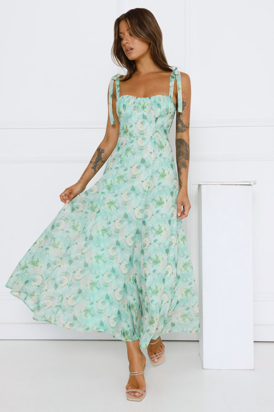 Meadow Song Maxi Dress Green
