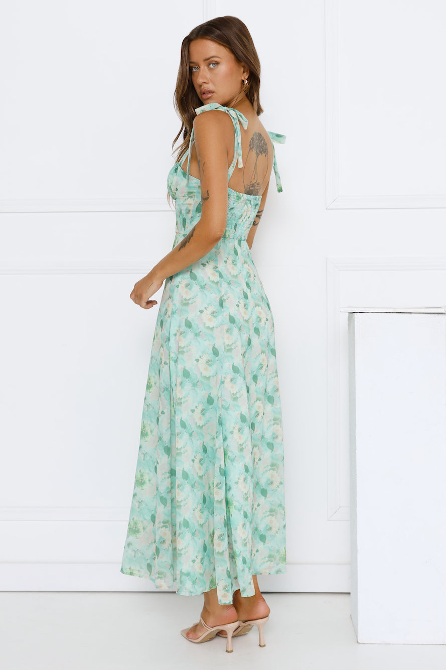 Meadow Song Maxi Dress Green