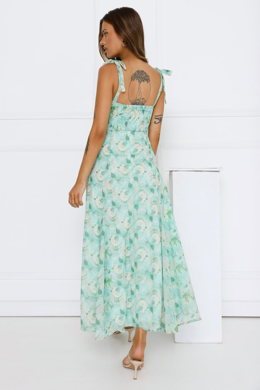 Meadow Song Maxi Dress Green