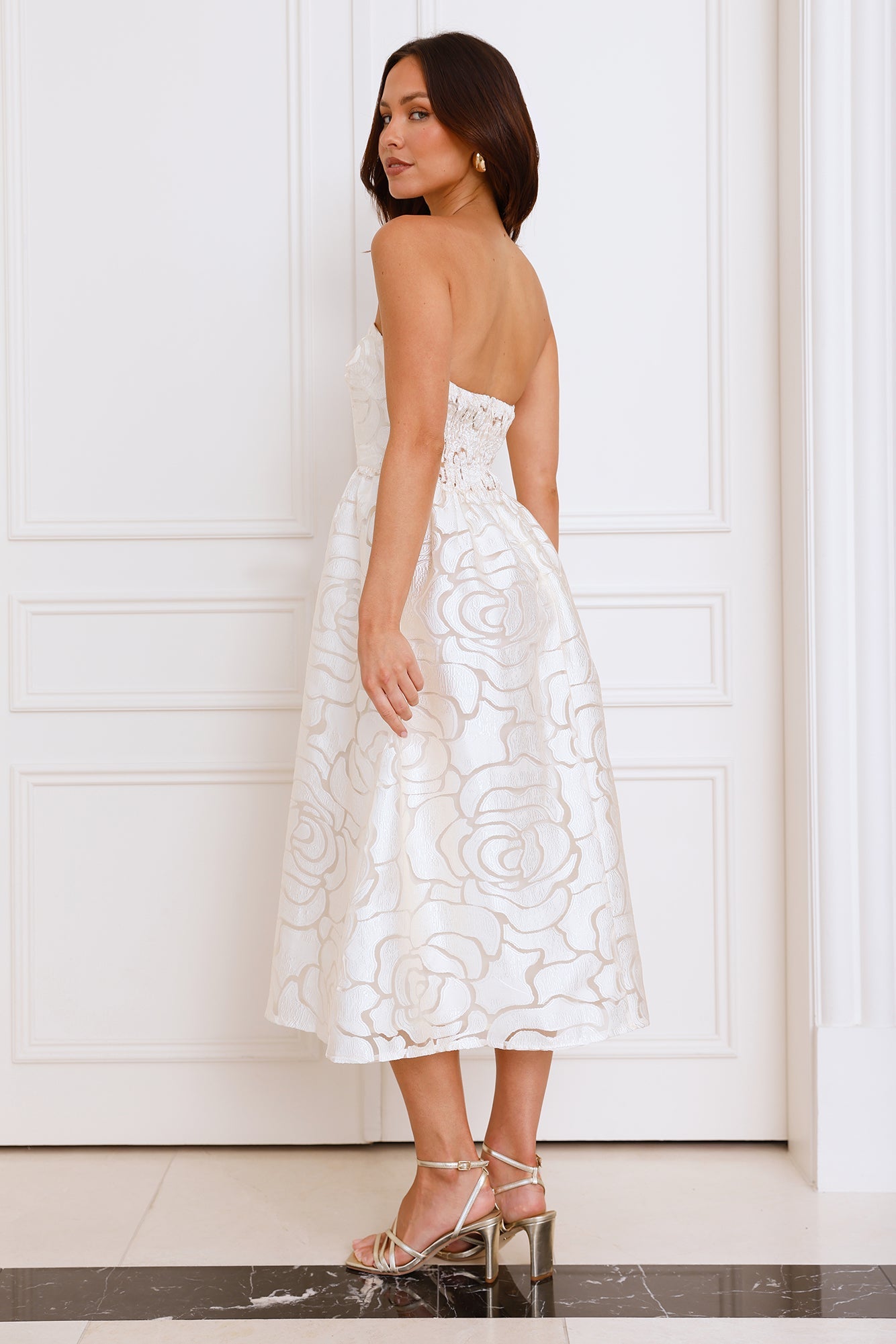Nora Strapless Midi Dress Butter