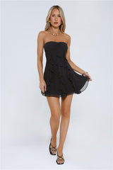 Imagine It Strapless Mini Dress Black