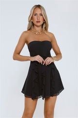 Imagine It Strapless Mini Dress Black