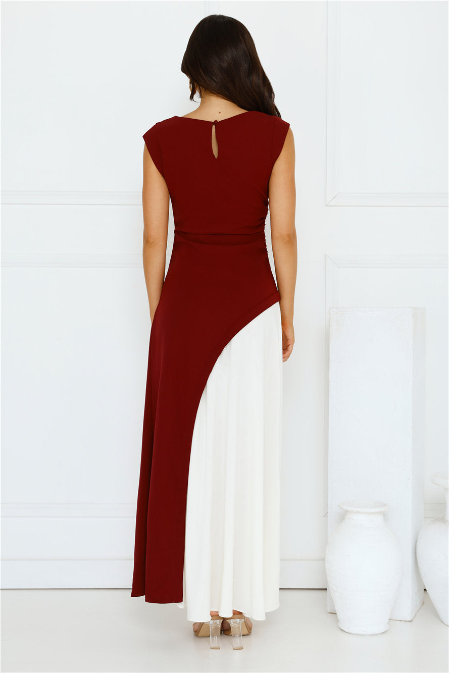 Starlit Soiree Maxi Dress Wine