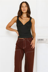 Sea Salt Air Top Black