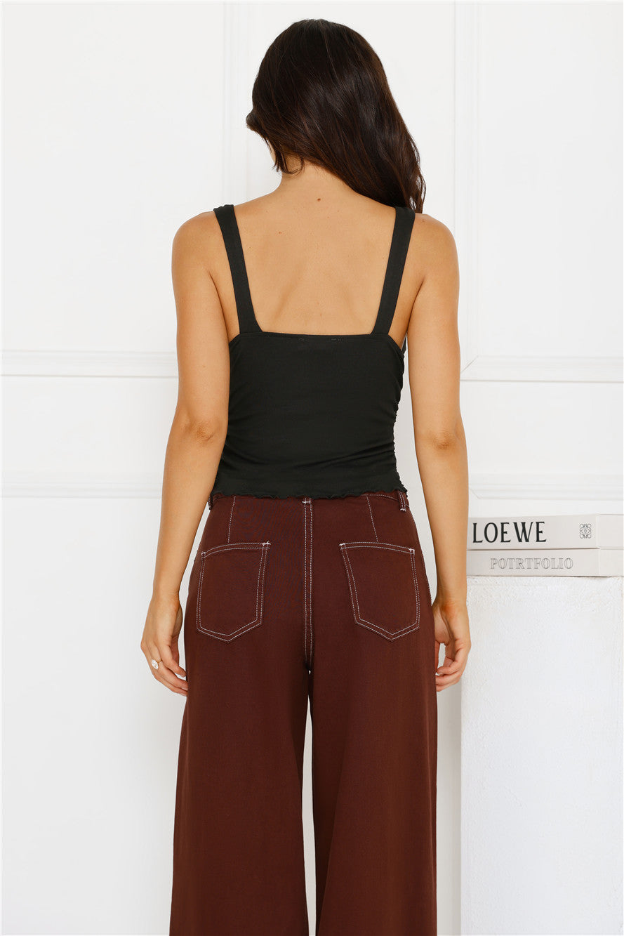 Sea Salt Air Top Black